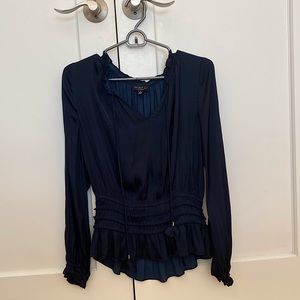 current air blouse, size small, navy blue